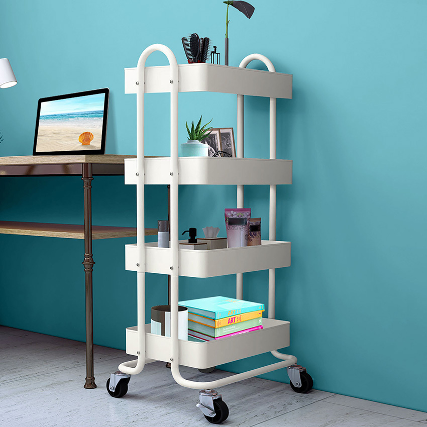 Oakleigh Home Zania 4 Tier Storage Trolley | Temple & Webster